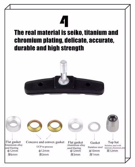 カスタマイズされた自転車ブレーキパッドシューズマウンテンバイク V ブレーキ付き